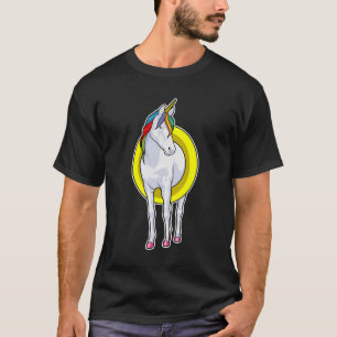 Unicorn bij zwemmen met Swim-ring T-shirt