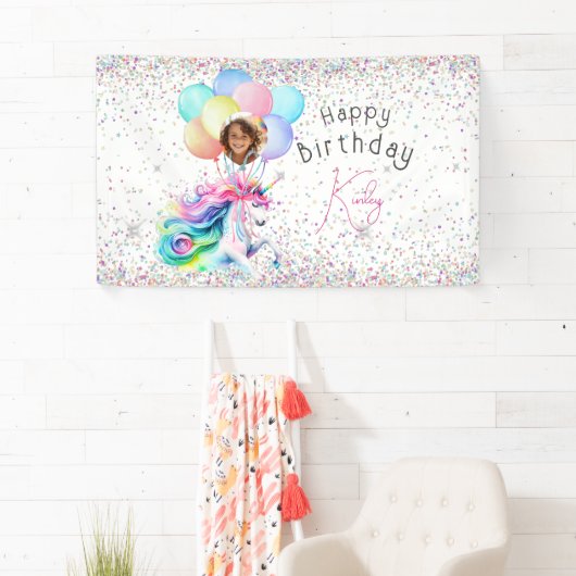 Unicorn Birthday Banner (Insitu)