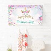 Unicorn Birthday Banner Magical Girl Party (Insitu)
