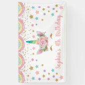 Unicorn Birthday Banner Personalized name (Verticaal)