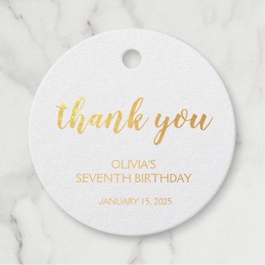 Unicorn Birthday Bedankjes Labels (Voorkant)