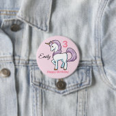 UNICORN Birthday Button Personaliseer de naam van  (In situ)