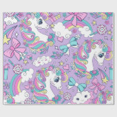 Unicorn Birthday Cadeaupapier (Vlak)