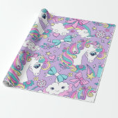 Unicorn Birthday Cadeaupapier (Uitgerold)