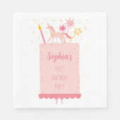 Unicorn Birthday Cake Servet (Voorkant)
