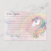 Unicorn Birthday-capsule Informatiekaartje (Voorkant)