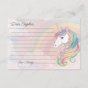 Unicorn Birthday-capsule Informatiekaartje