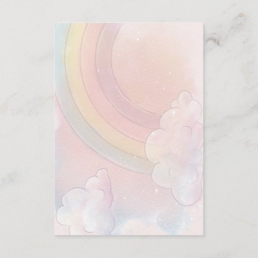 Unicorn Birthday-capsule Informatiekaartje (Achterkant)