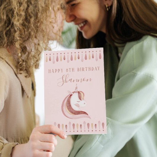Unicorn Birthday Card Bedankkaart