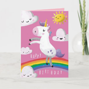 Unicorn Birthday Card Kaart