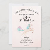 Unicorn Birthday Card Kaart (Voorkant)