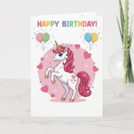 Unicorn Birthday Card |Magical Rainbow  Kaart