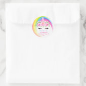 Unicorn Birthday Dank je Sticker (Tas)