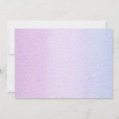 Unicorn Birthday Foto Uitnodiging Roze Paars Gold (Achterkant)