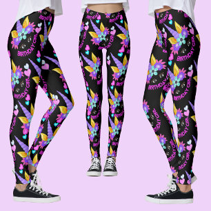 Unicorn, Birthday Girl, Birthday Party Leggings