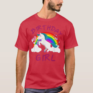 Unicorn Birthday Girl Rainbow Fantasy Fairy Tale T-shirt