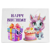 Unicorn Birthday Groot Cadeauzakje (Voorkant)