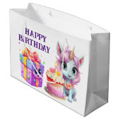 Unicorn Birthday Groot Cadeauzakje (Achterkant Gekanteld)