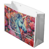 Unicorn Birthday Groot Cadeauzakje (Voorkant Gekanteld)