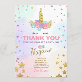 Unicorn Birthday Hartelijk dank voor de kaart Roze