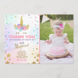 Unicorn Birthday Hartelijk dank voor de kaart Roze