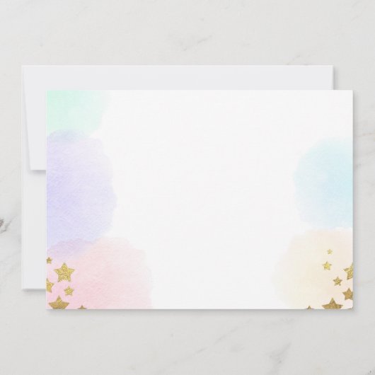 Unicorn Birthday Hartelijk dank voor de kaart Roze (Achterkant)