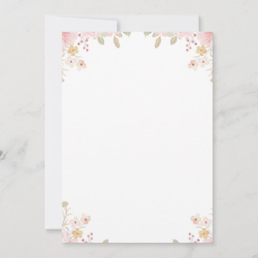 Unicorn Birthday Invitation for Girls  Kaart (Achterkant)