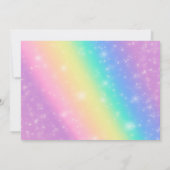 Unicorn Birthday Invitation Kaart (Achterkant)