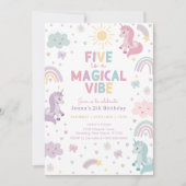Unicorn Birthday Invitation Kaart (Voorkant)
