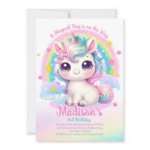 Unicorn Birthday Invitation