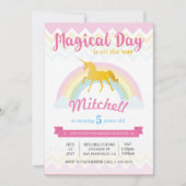 UNICORN BIRTHDAY INVITATION KAART (Voorkant)