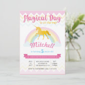 UNICORN BIRTHDAY INVITATION KAART (Staand voorkant)