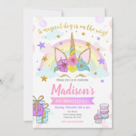 Unicorn Birthday Invitation / Magical Party Kaart
