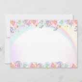 Unicorn Birthday Invitation Magical Unicorn Party Kaart (Achterkant)