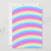 Unicorn Birthday Invitation Rainbow Invite Kaart (Achterkant)