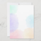 Unicorn Birthday Invitation roze Gold Magical Kaart (Achterkant)