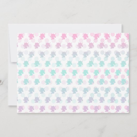 Unicorn Birthday Invitation Sparkle Kaart (Achterkant)