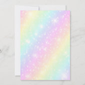 Unicorn Birthday Invitation, Unicorn Party Invite Kaart (Achterkant)