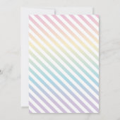 Unicorn Birthday Invitation, Unicorn Party Invite Kaart (Achterkant)