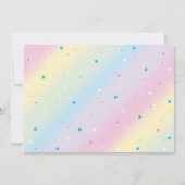 Unicorn Birthday Invitation, Unicorn Party Invite Kaart (Achterkant)