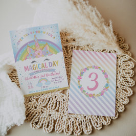 Unicorn Birthday Invitation, Unicorn Party Invite Kaart