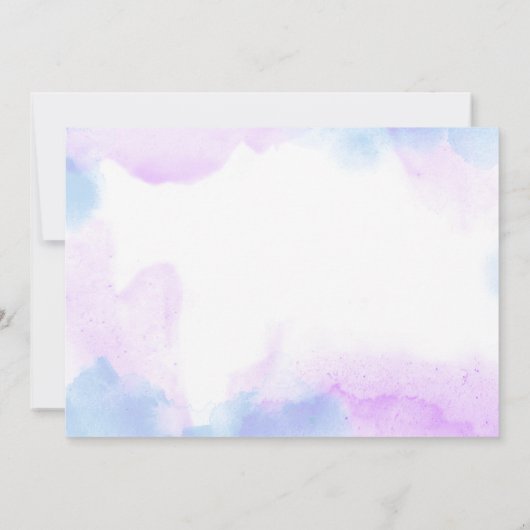 Unicorn Birthday Invitation, Unicorn Party Kaart (Achterkant)