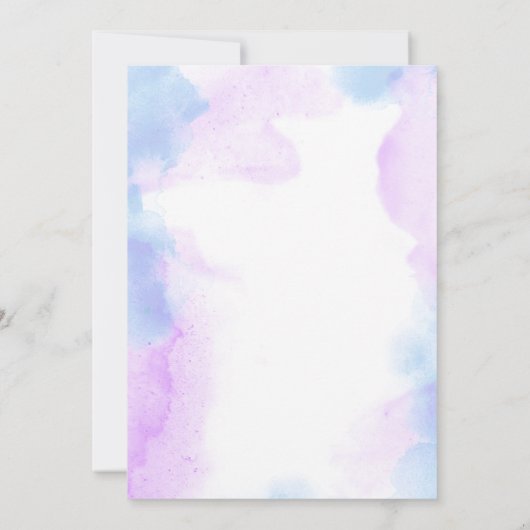 Unicorn Birthday Invitation, Unicorn Party Kaart (Achterkant)