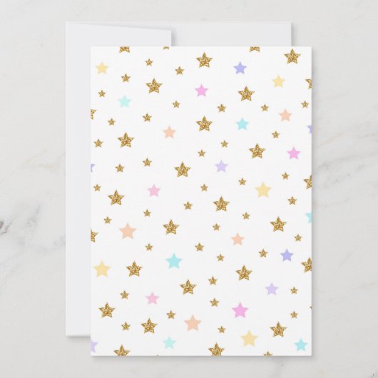 Unicorn Birthday Invitation, Unicorn Party Kaart (Achterkant)