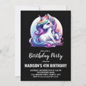 Unicorn Birthday Invitations Kaart (Voorkant)