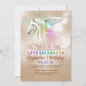Unicorn Birthday Invitations Kaart (Voorkant)