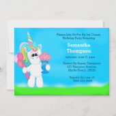 Unicorn Birthday Invitations Kaart (Voorkant)