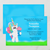 Unicorn Birthday Invitations Kaart (Voorkant / Achterkant)