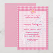 Unicorn Birthday Invitations Kaart (Voorkant / Achterkant)