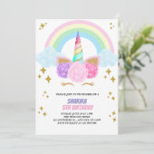 Unicorn Birthday Kaart (Staand voorkant)